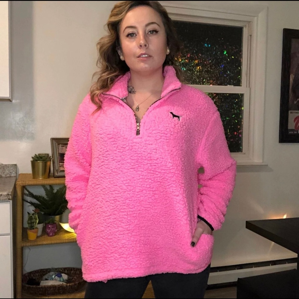 Victoria Secret Pink Half Zip Pullover